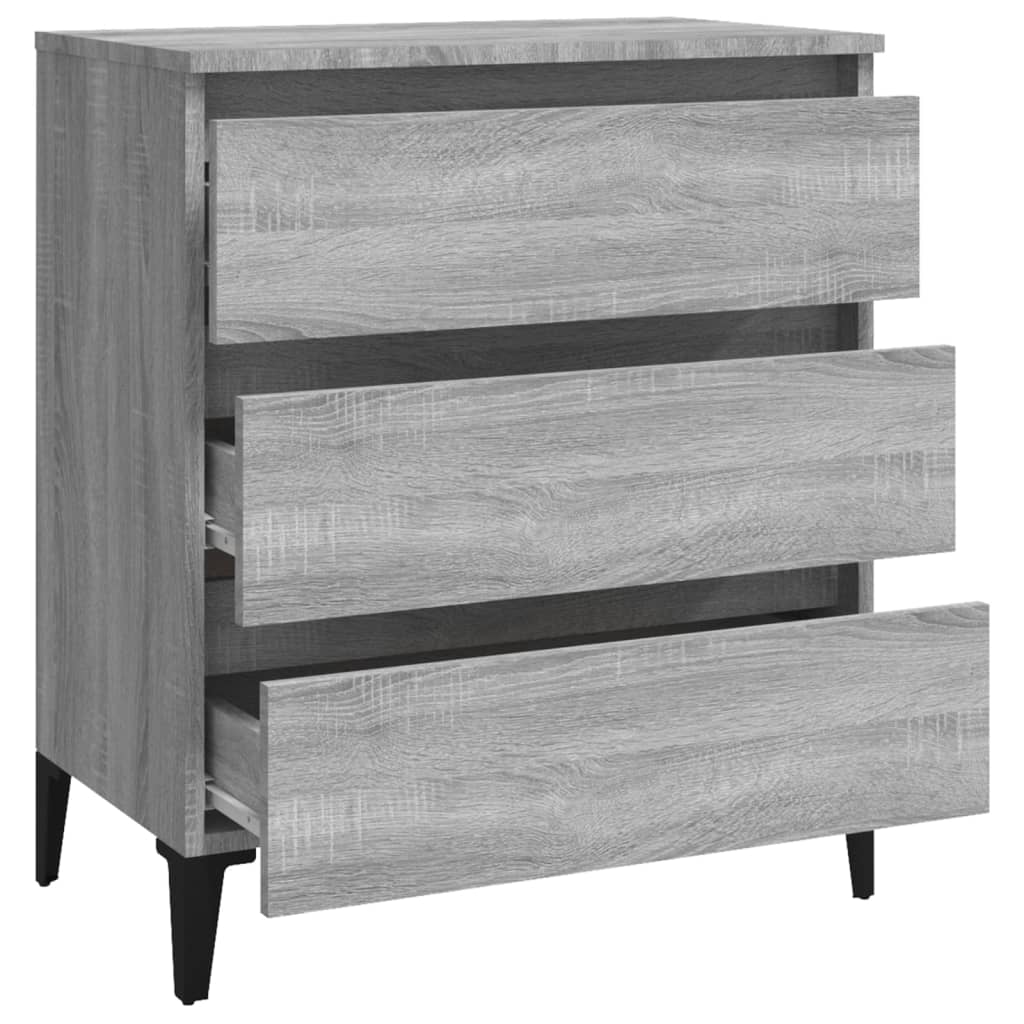 skænk 60x35x69 cm konstrueret træ grå sonoma-eg