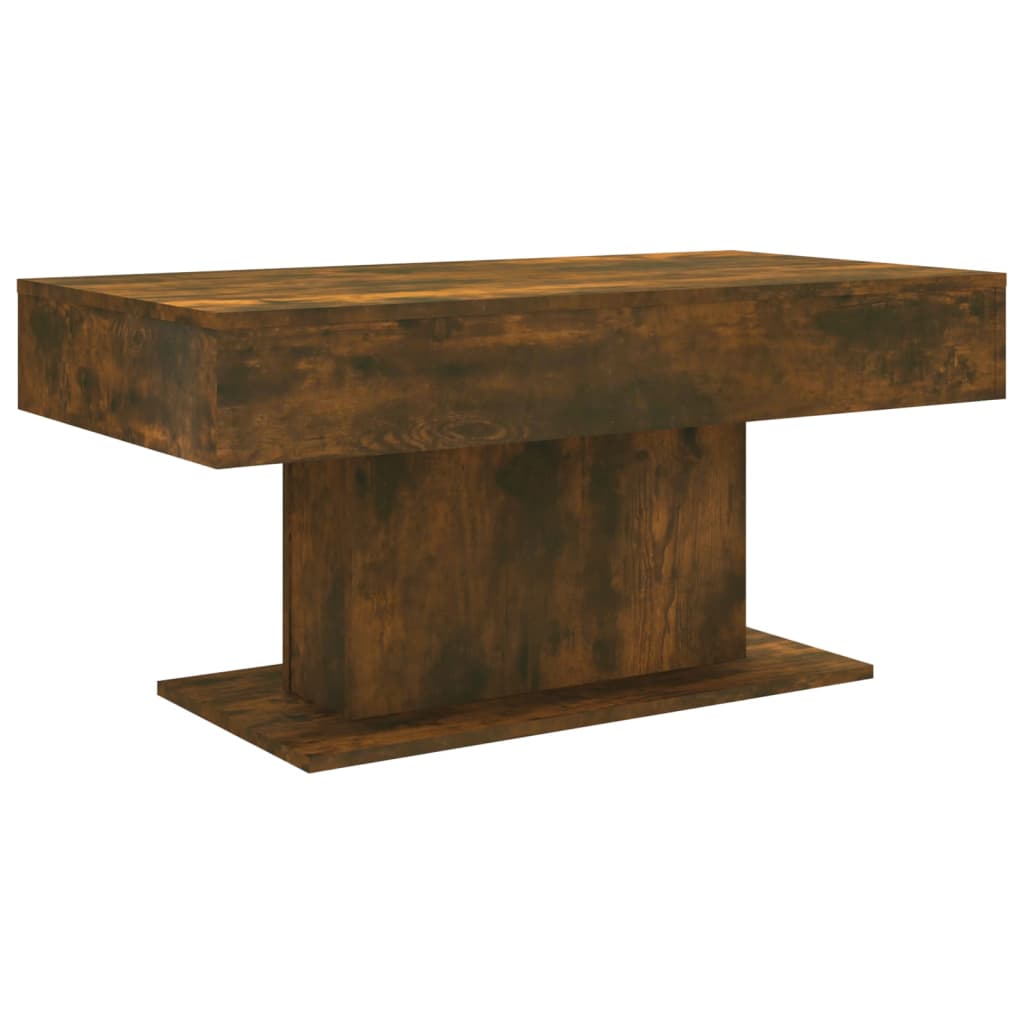 sofabord 96x50x45 cm konstrueret træ røget egetræsfarve