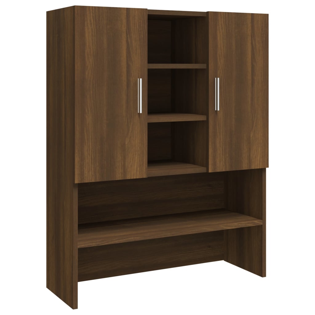vaskemaskineskab 70,5x25,5x90 cm brun egetræsfarve