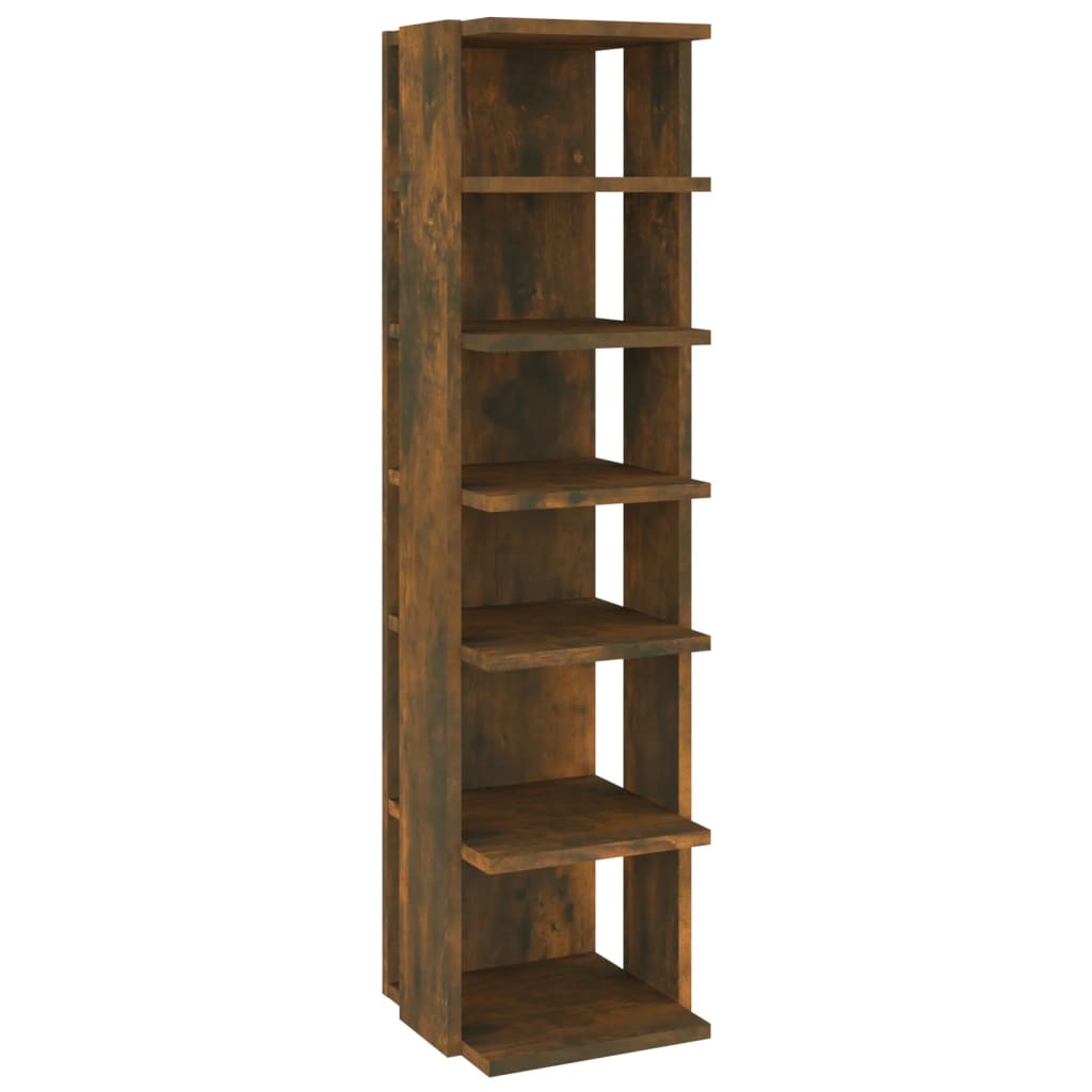 skoreoler 2 stk. 27,5x27x102 cm konstrueret træ røget egetræ