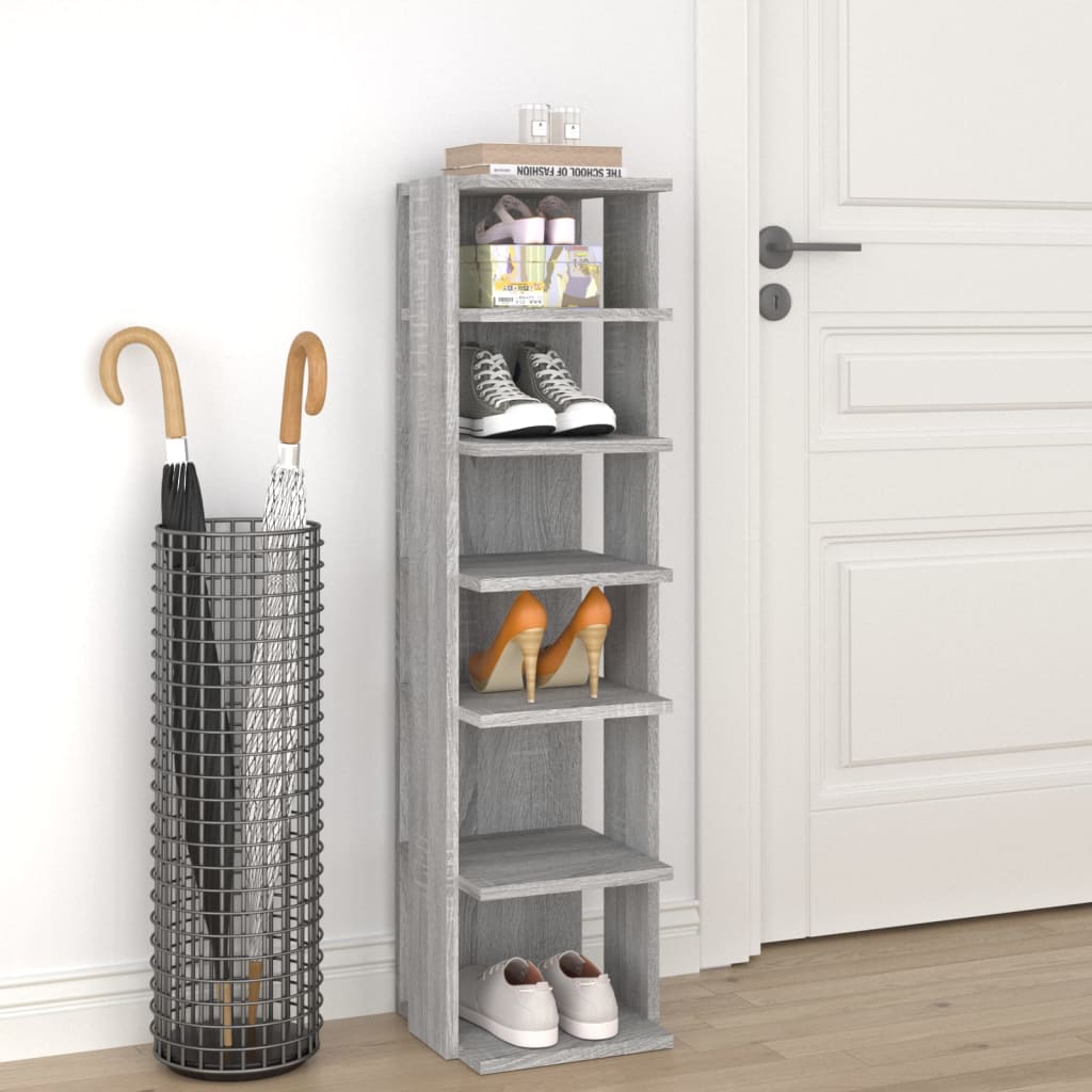 skoreol 27,5x27x102 cm konstrueret træ grå sonoma-eg