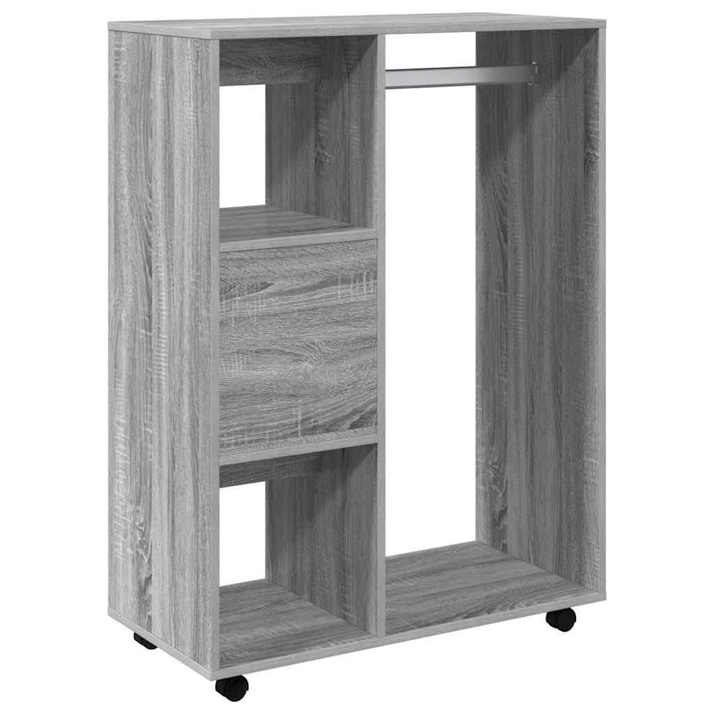 klædeskab 80x40x110 cm konstrueret træ grå sonoma-eg