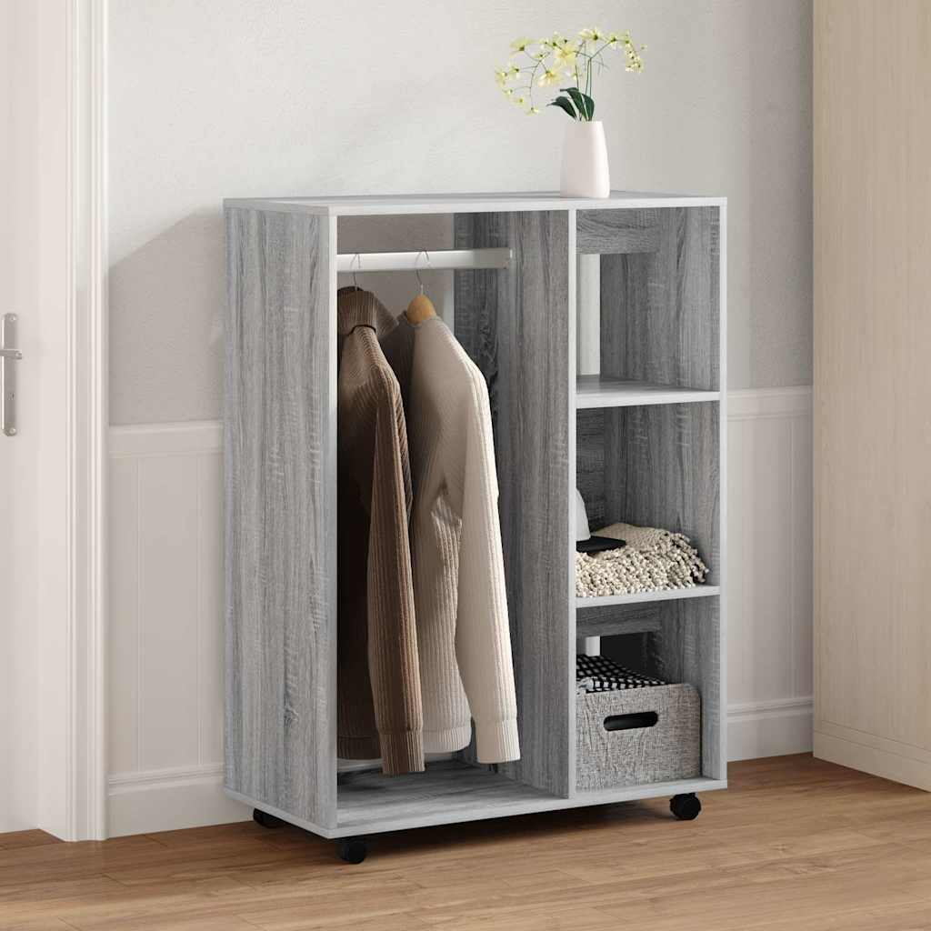klædeskab 80x40x110 cm konstrueret træ grå sonoma-eg