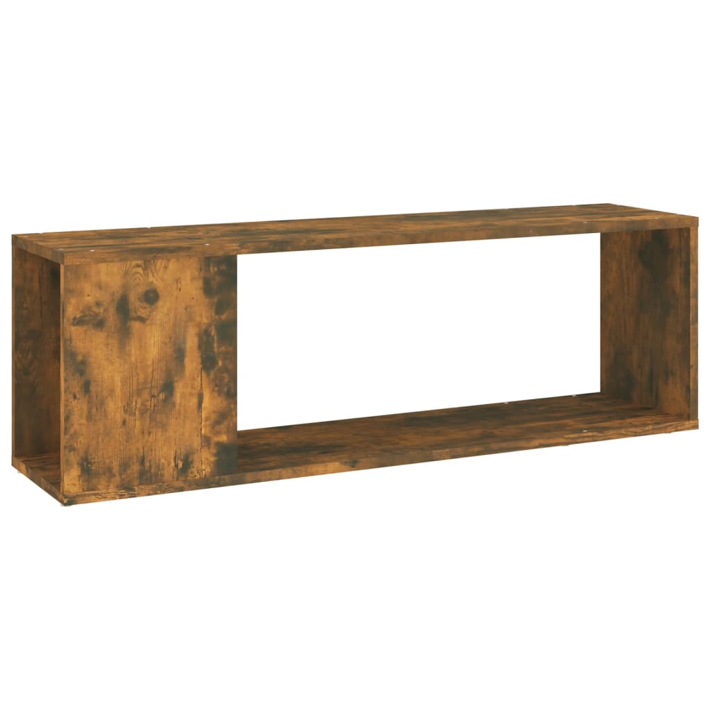tv-bord 100x24x32 cm konstrueret træ røget egetræ