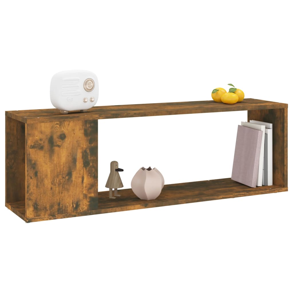 tv-bord 100x24x32 cm konstrueret træ røget egetræ