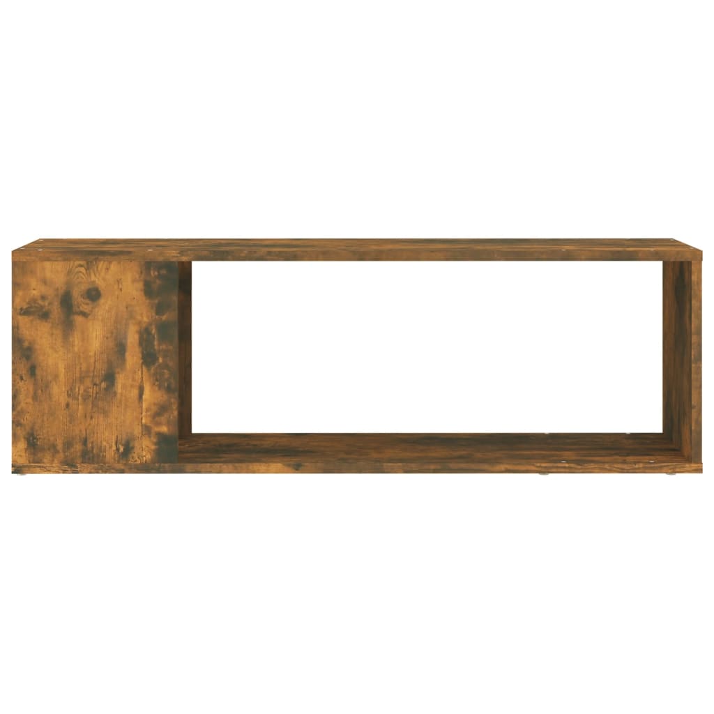 tv-bord 100x24x32 cm konstrueret træ røget egetræ