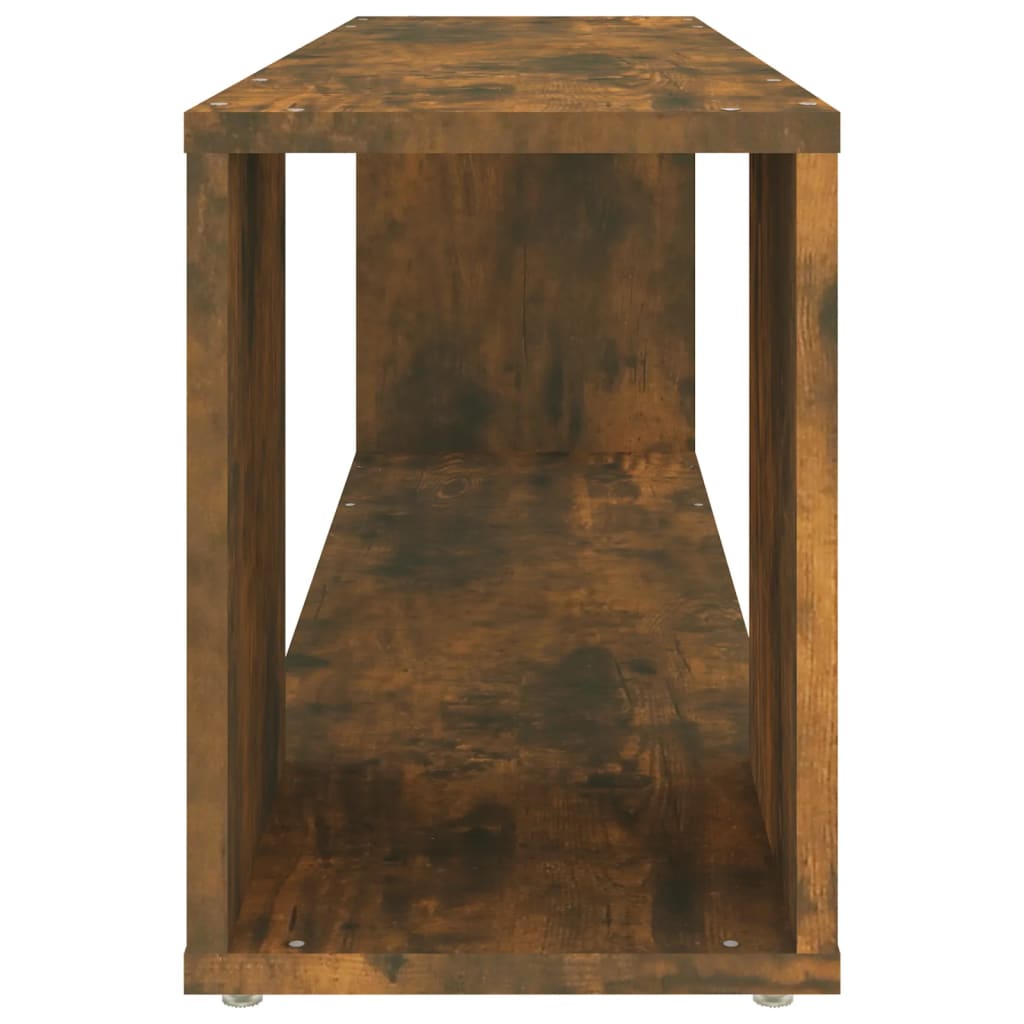 tv-bord 100x24x32 cm konstrueret træ røget egetræ