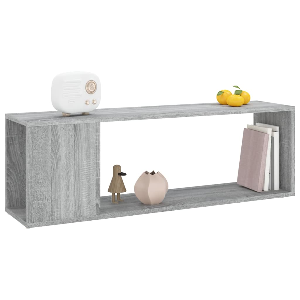 tv-bord 100x24x32 cm konstrueret træ grå sonoma-eg