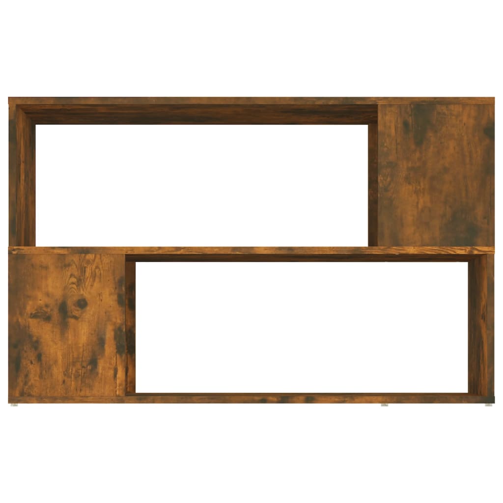 bogreol 100x24x63 cm konstrueret træ røget egetræsfarve