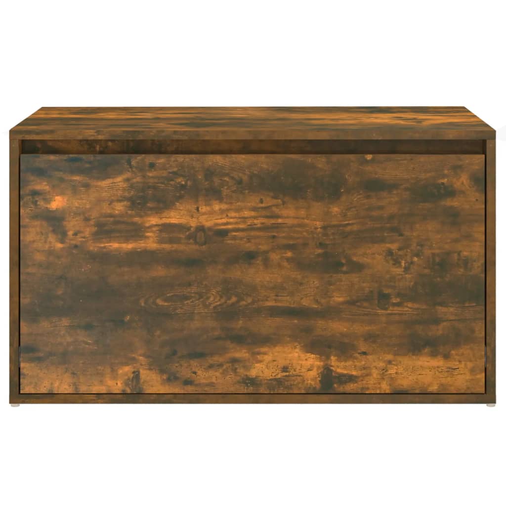 entrébænk 80x40x45 cm konstrueret træ røget egetræsfarve