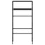 opbevaringsstativ med 2 hylder 69x28x143 cm jern sort