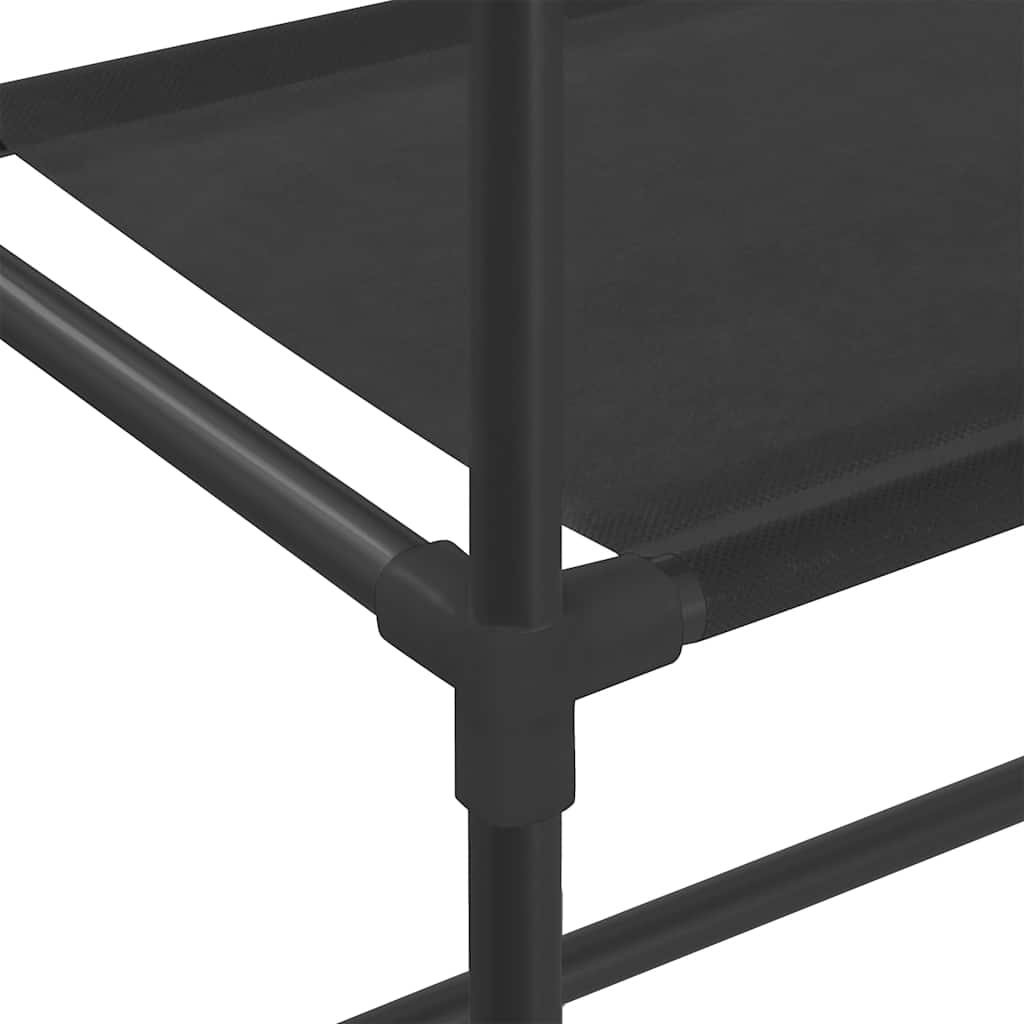 opbevaringsstativ med 2 hylder 69x28x143 cm jern sort