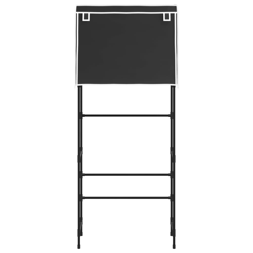 opbevaringsreol over vaskemaskine 71x29,5x170,5 cm jern sort