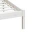 sengeramme 135x190 cm dobbelt massivt træ hvid