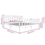 sengeramme 200x200 cm massivt træ sort