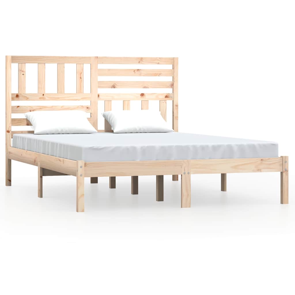 sengeramme 140x190 cm massivt fyrretræ