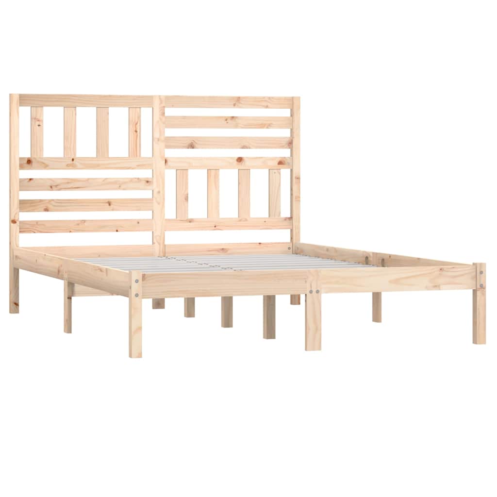 sengeramme 140x190 cm massivt fyrretræ