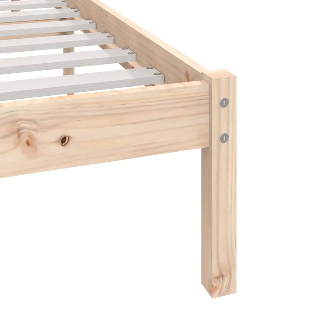 sengeramme 140x190 cm massivt fyrretræ