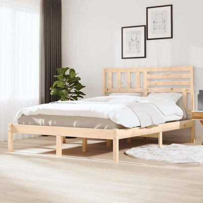 sengeramme 140x190 cm massivt fyrretræ