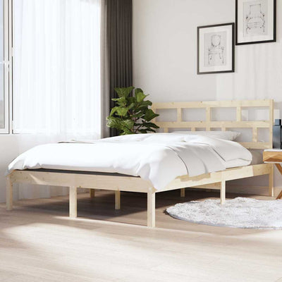 sengeramme 140x190 cm massivt fyrretræ