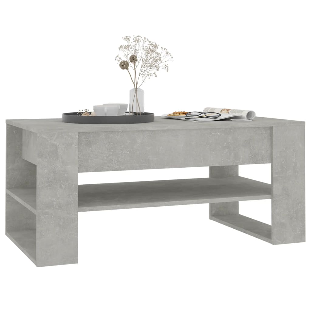 sofabord 102x55x45 cm konstrueret træ betongrå