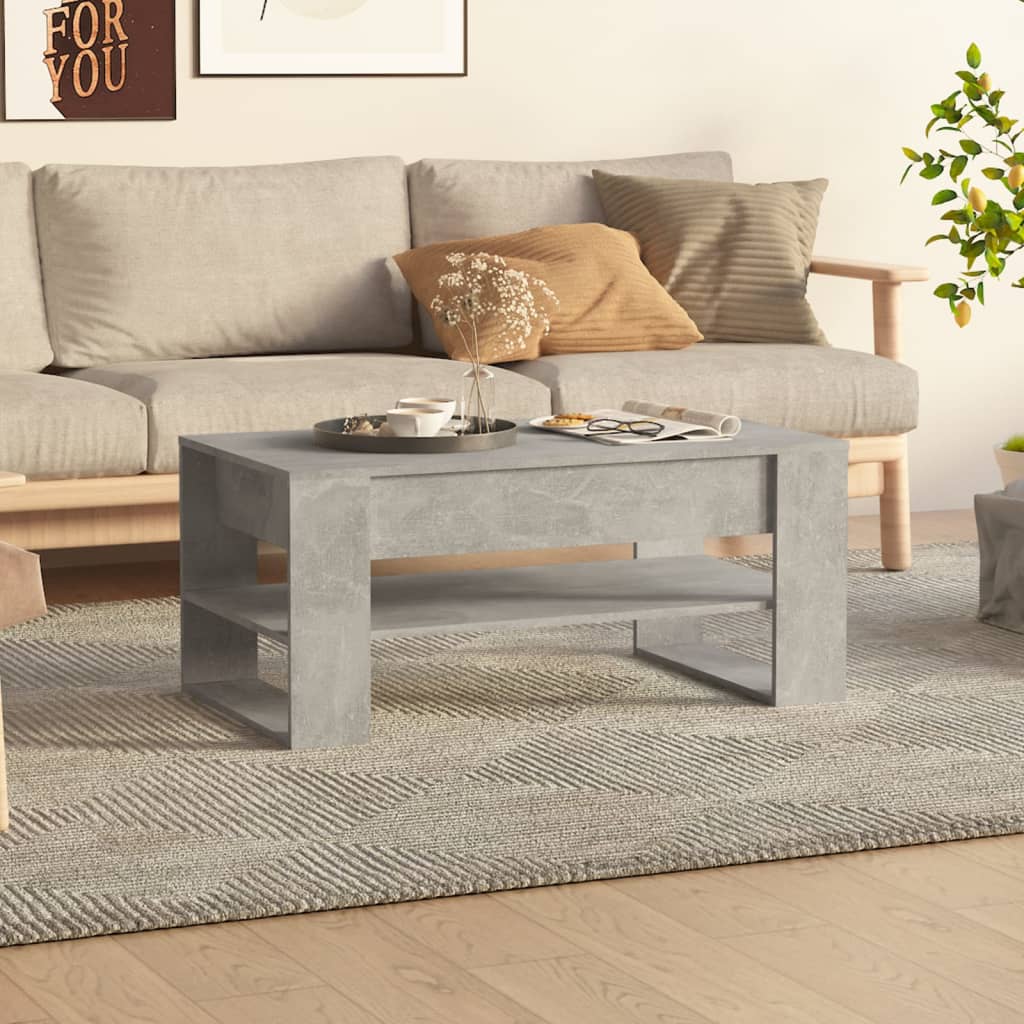 sofabord 102x55x45 cm konstrueret træ betongrå