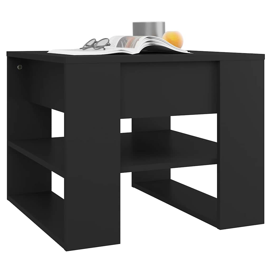 sofabord 55,5x55x45 cm konstrueret træ sort