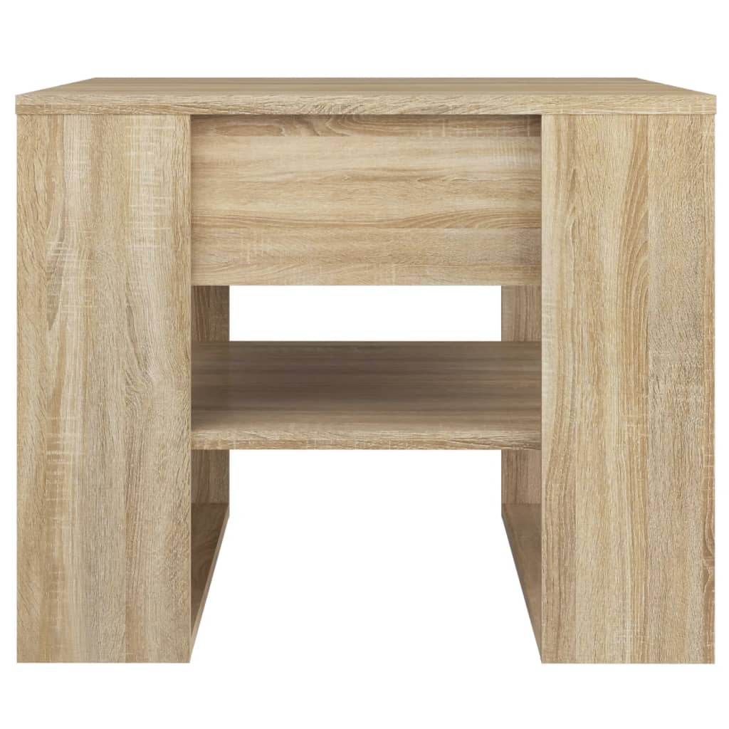 sofabord 55,5x55x45 cm konstrueret træ sonoma-eg