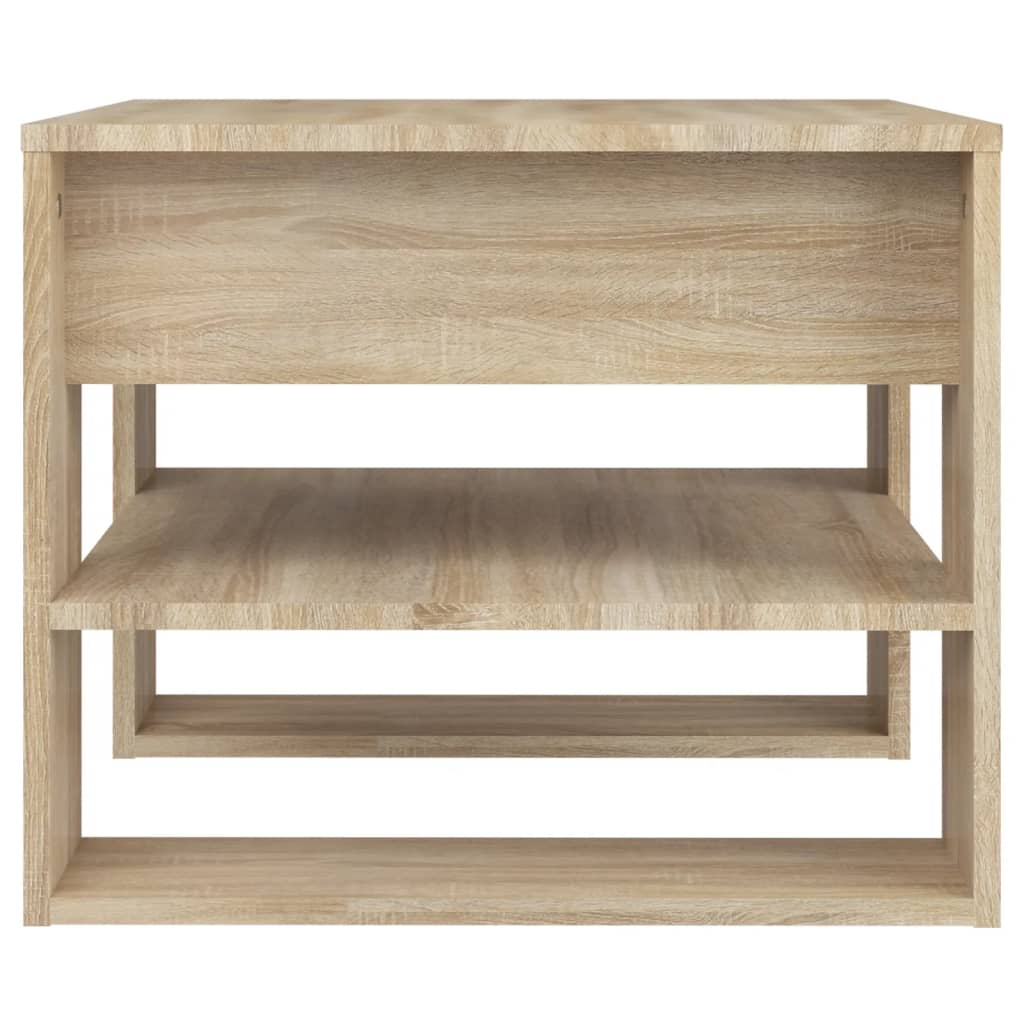 sofabord 55,5x55x45 cm konstrueret træ sonoma-eg