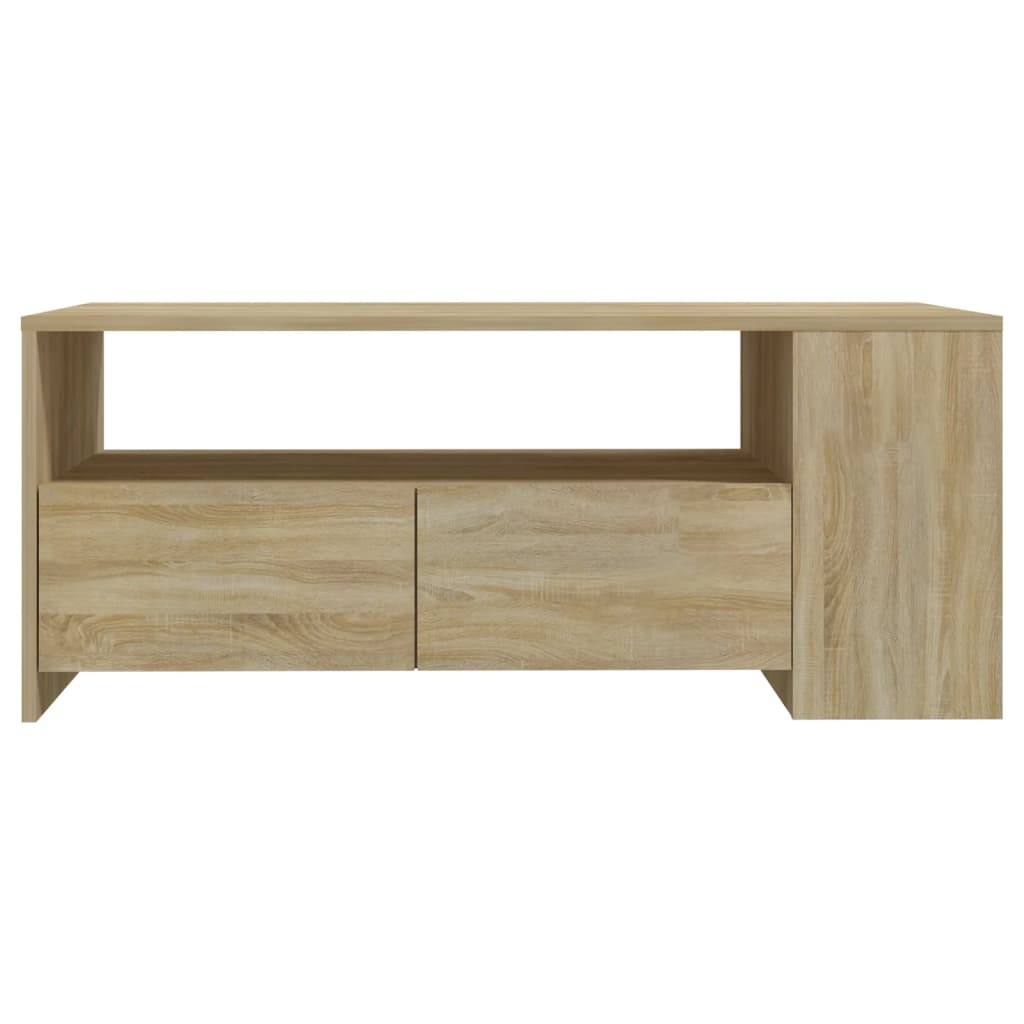 sofabord 102x55x42 cm konstrueret træ sonoma-eg