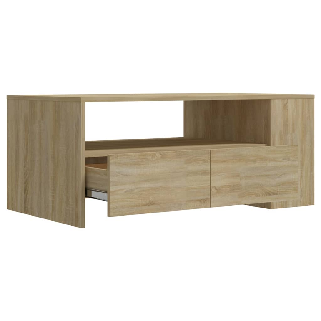 sofabord 102x55x42 cm konstrueret træ sonoma-eg