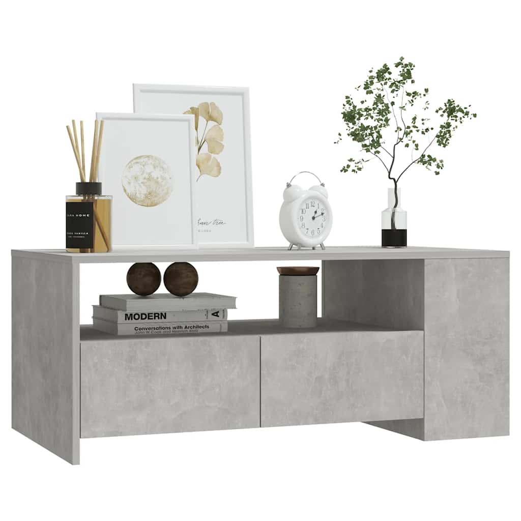 sofabord 102x55x42 cm konstrueret træ betongrå