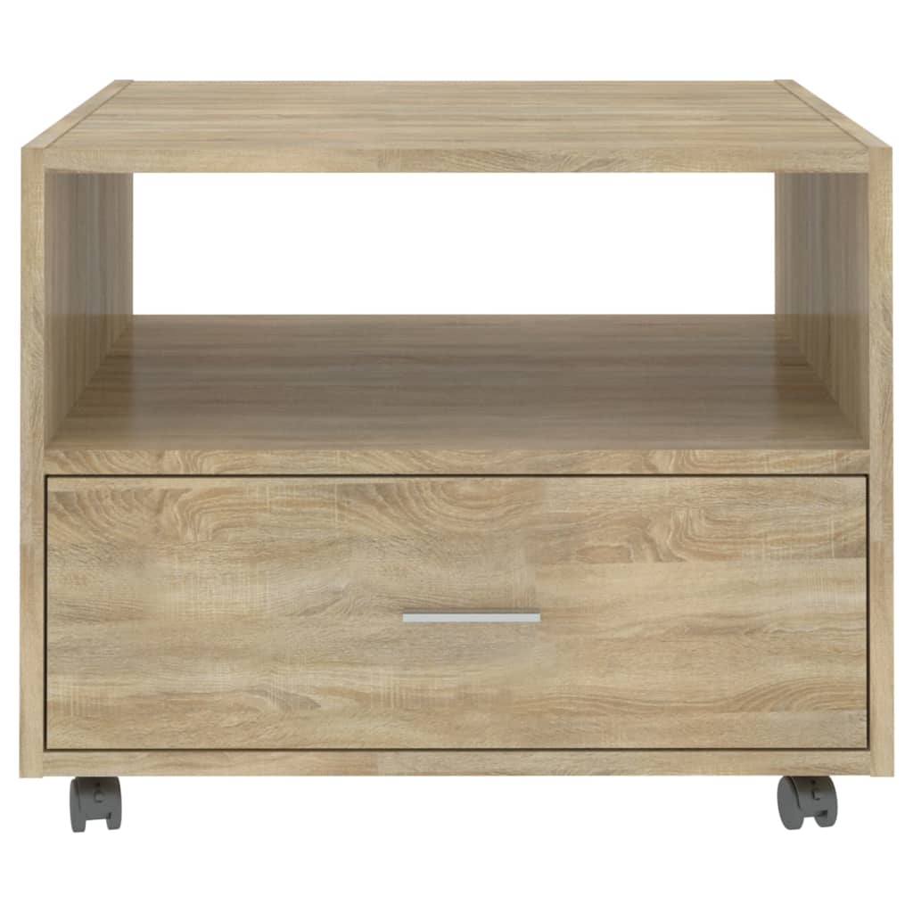 sofabord 55x55x40 cm konstrueret træ sonoma-eg