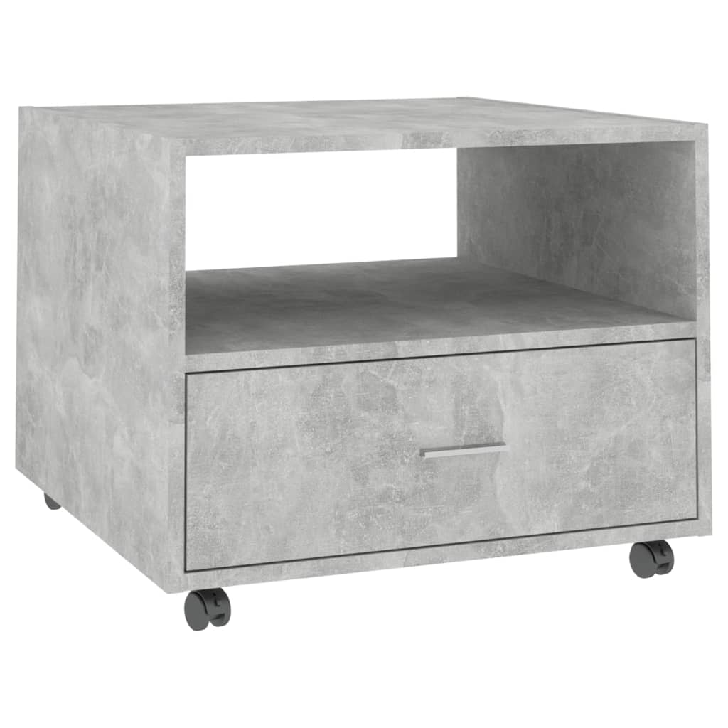 sofabord 55x55x40 cm konstrueret træ betongrå