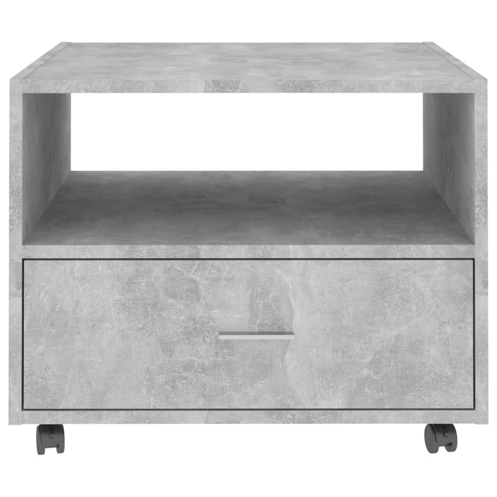 sofabord 55x55x40 cm konstrueret træ betongrå