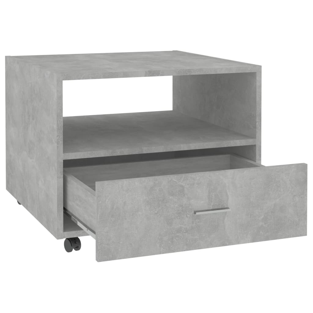 sofabord 55x55x40 cm konstrueret træ betongrå