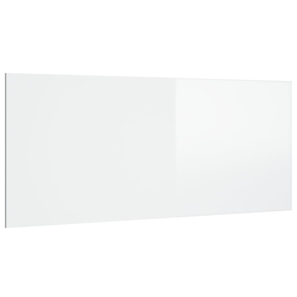 sengegærde 200x1,5x80 cm konstrueret træ hvid højglans