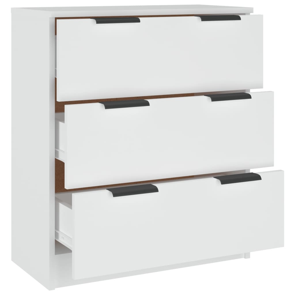 skænk 60x30x70 cm konstrueret træ hvid