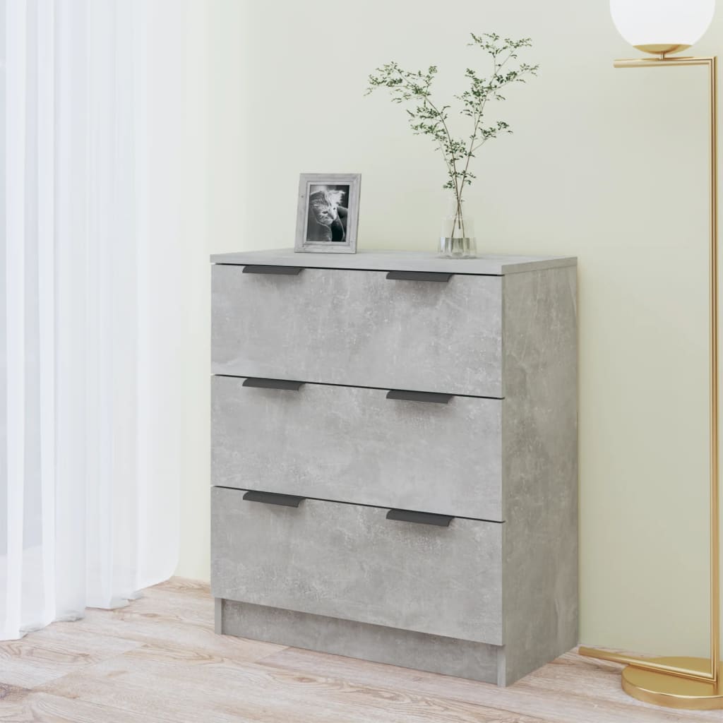 skænk 60x30x70 cm konstrueret træ betongrå