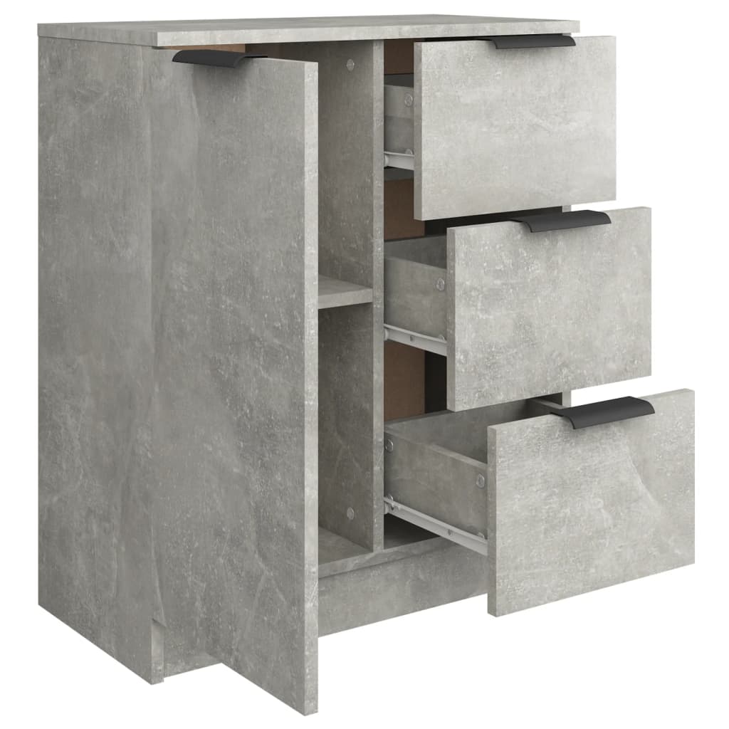 skænk 60x30x70 cm konstrueret træ betongrå