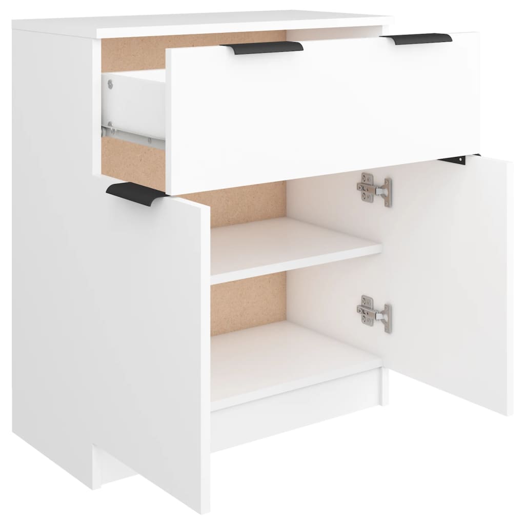 skænk 60x30x70 cm konstrueret træ hvid