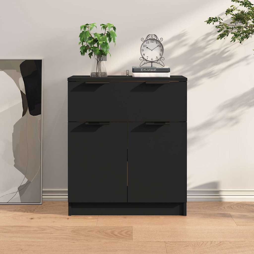 skænk 60x30x70 cm konstrueret træ sort