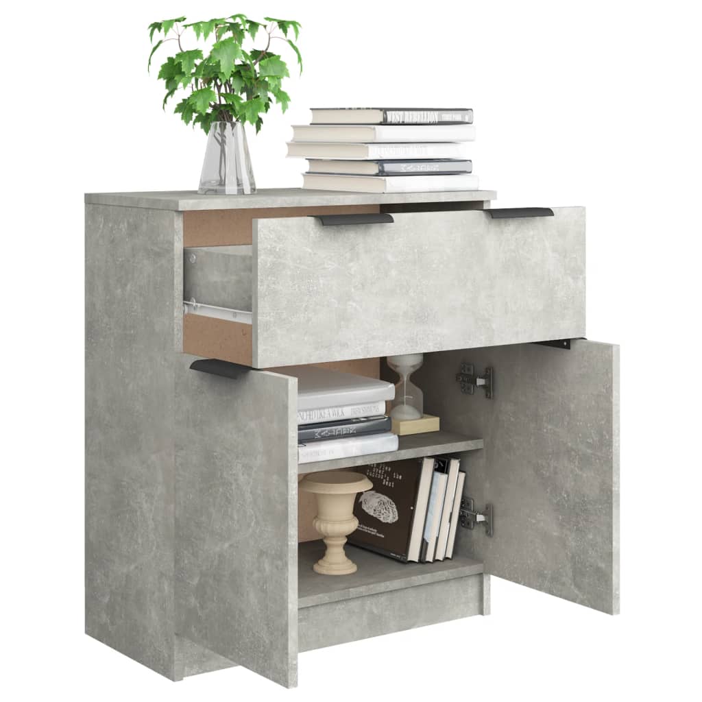skænk 60x30x70 cm konstrueret træ betongrå