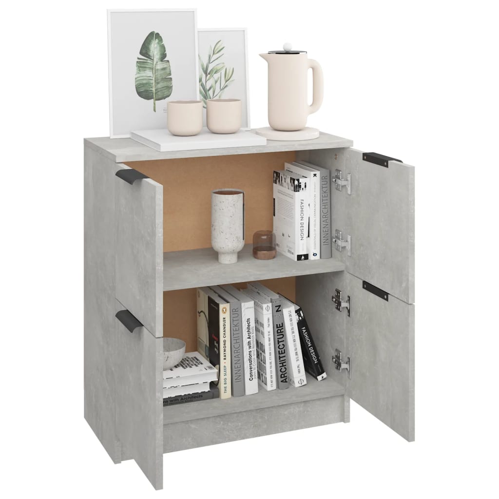 skænk 60x30x70 cm konstrueret træ betongrå