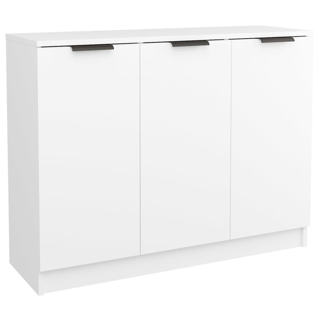 skænk 90,5x30x70 cm konstrueret træ hvid