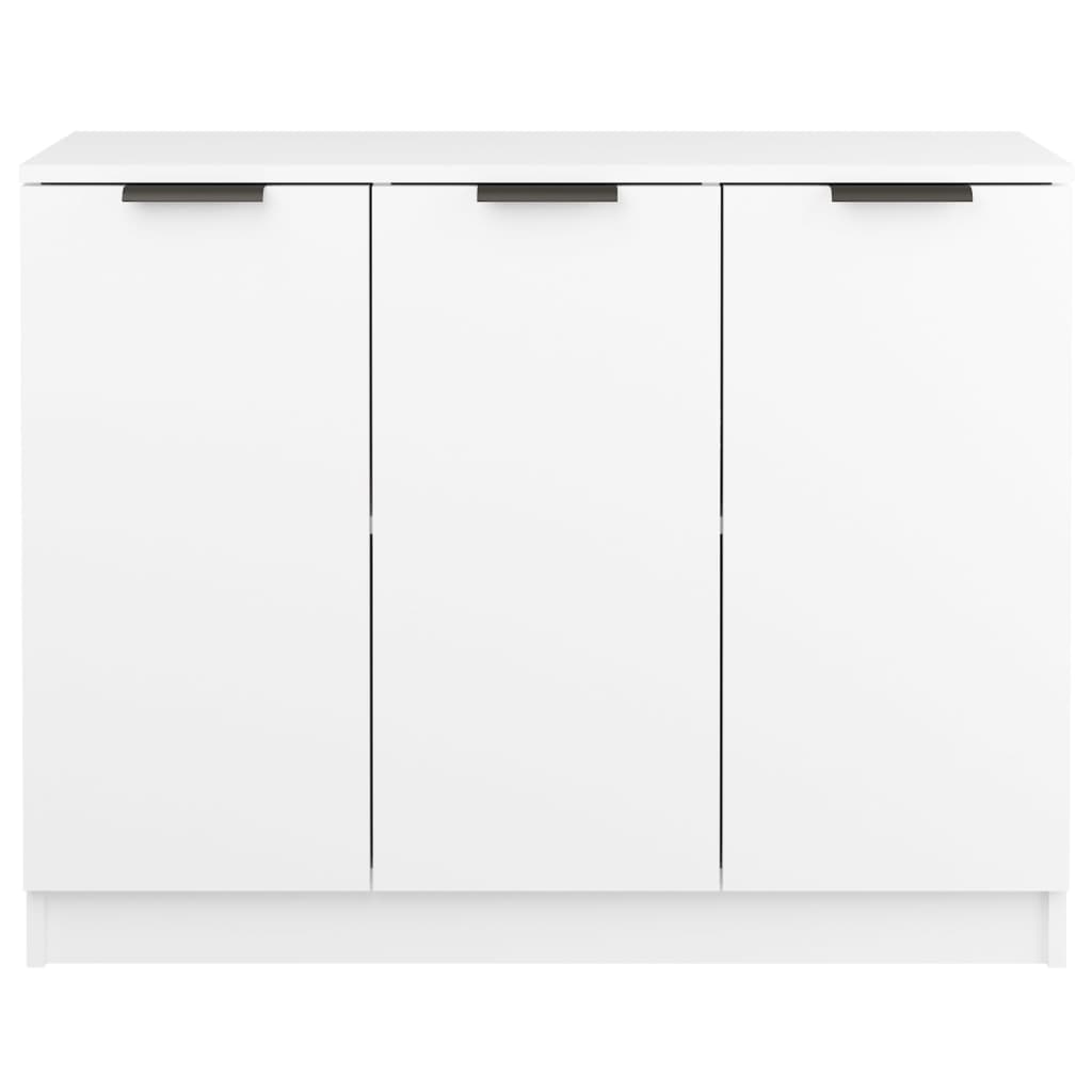 skænk 90,5x30x70 cm konstrueret træ hvid