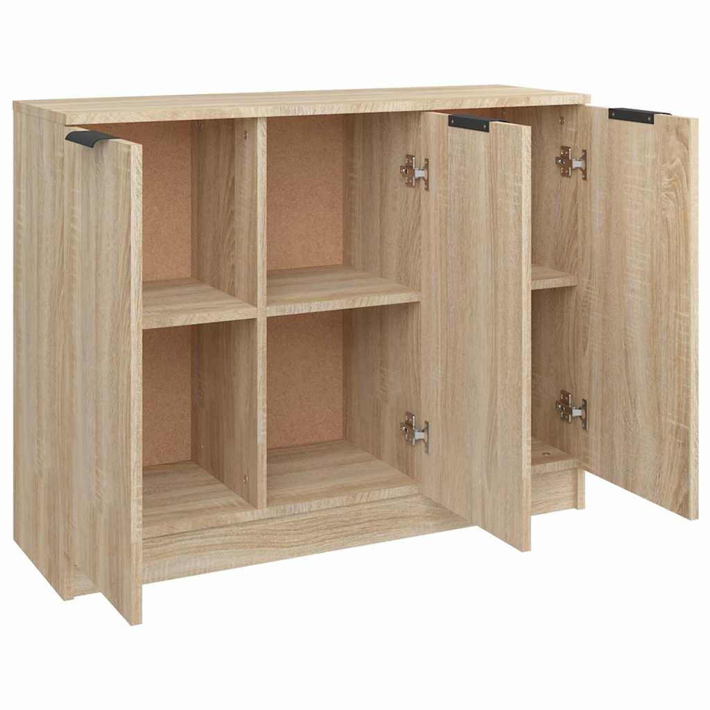 skænk 90,5x30x70 cm konstrueret træ sonoma-eg