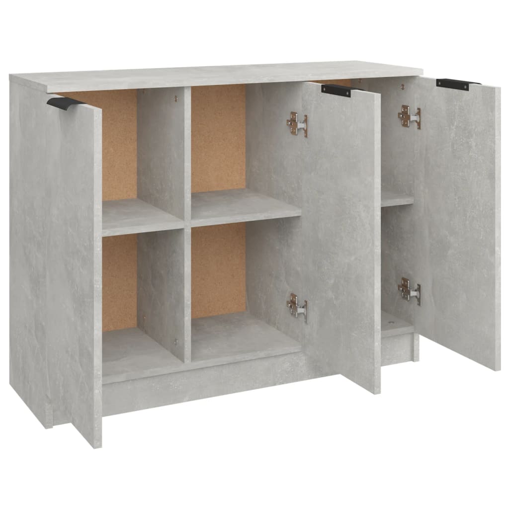 skænk 90,5 x 30 x 70 cm konstrueret træ betongrå