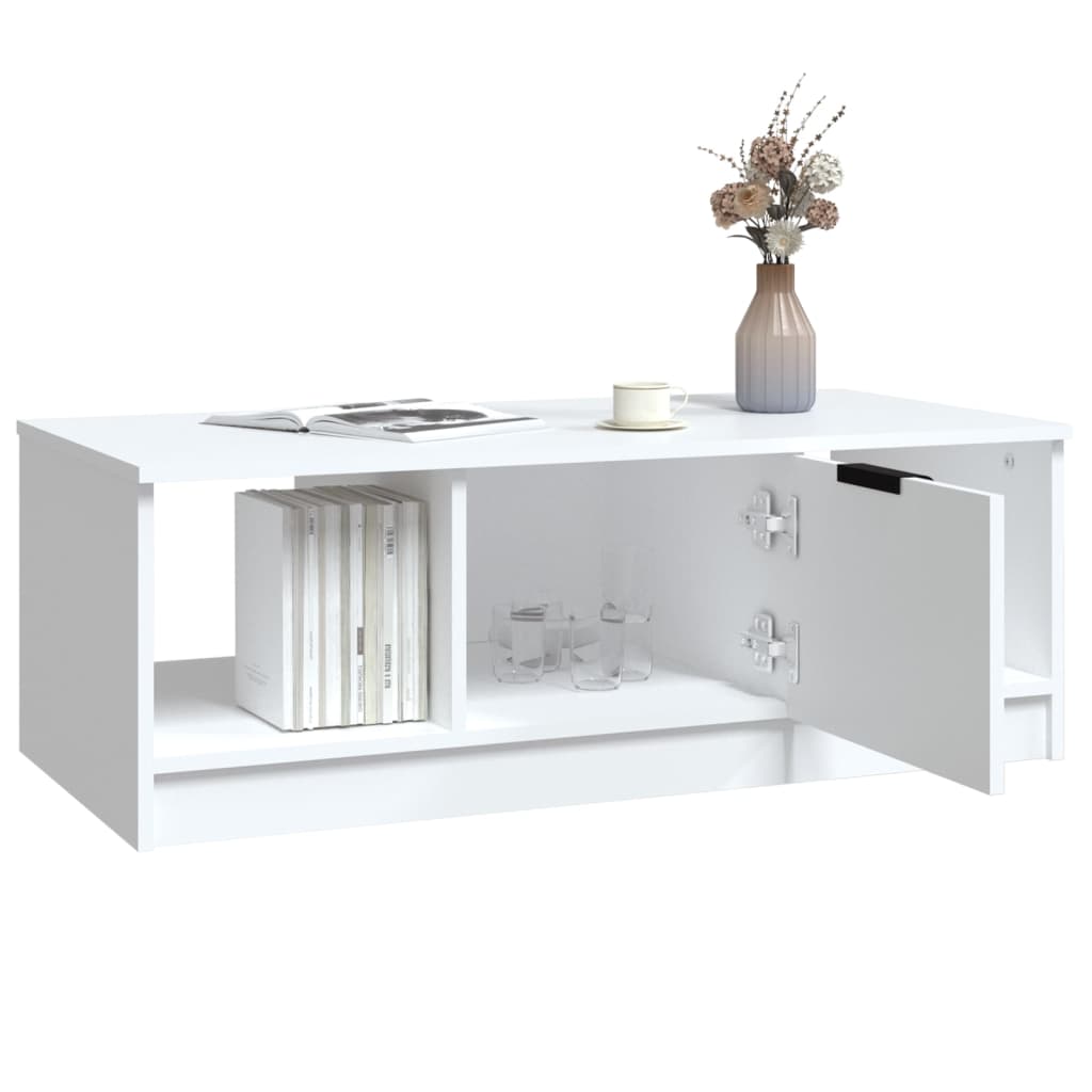 sofabord 102x50x36 cm konstrueret træ hvid