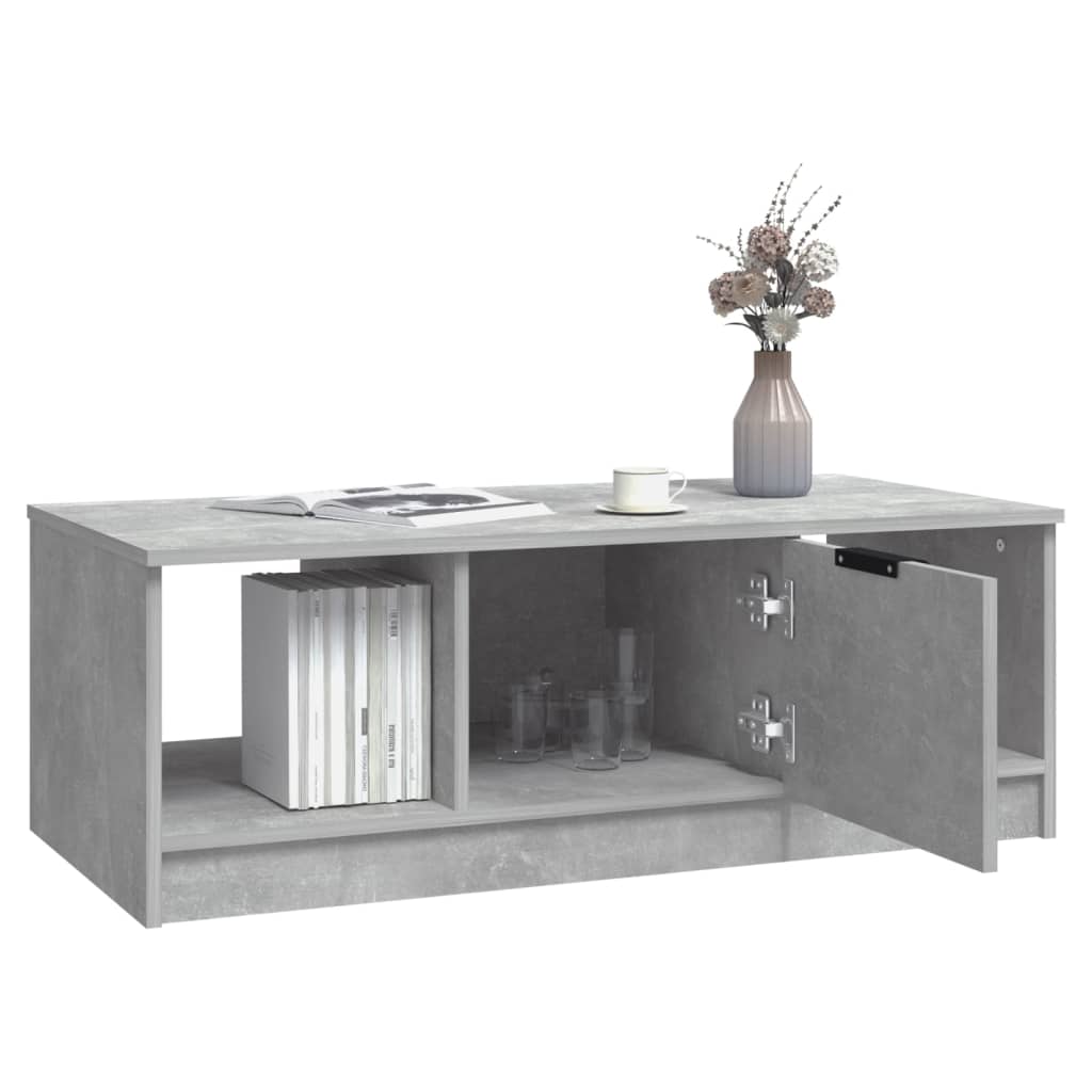 sofabord 102x50x36 cm konstrueret træ betongrå
